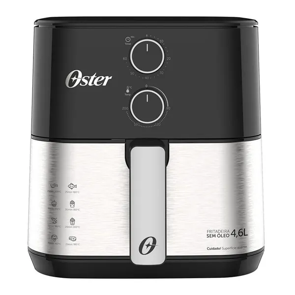 Fritadeira sem óleo Oster Inox Compact OFRT520 4,6 L (127V)