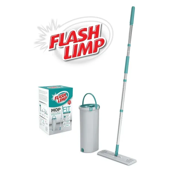 Flash Limp Mop Lava e Seca Fit, flat com balde vertical (MOP6088)